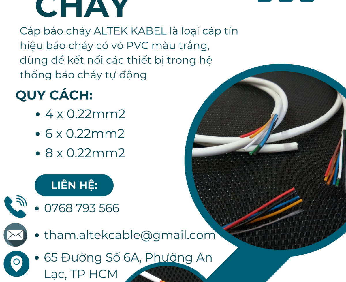 Cáp Báo Cháy ALTEK KABEL màu trắng