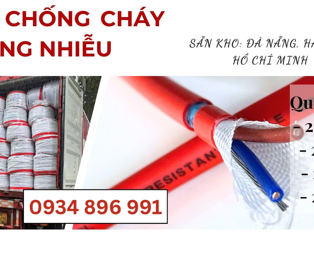 Cáp Chống Cháy 2x0.75mm² Có Chống Nhiễu TP.HCM, Bình Thuận, Long An