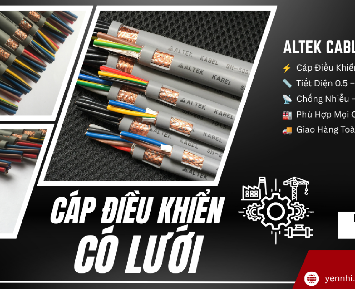 CÁP ĐIỀU KHIỂN CÓ LƯỚI 0.5mm², 0.75mm², 1.0mm², 1.5mm² ALTEK KABEL