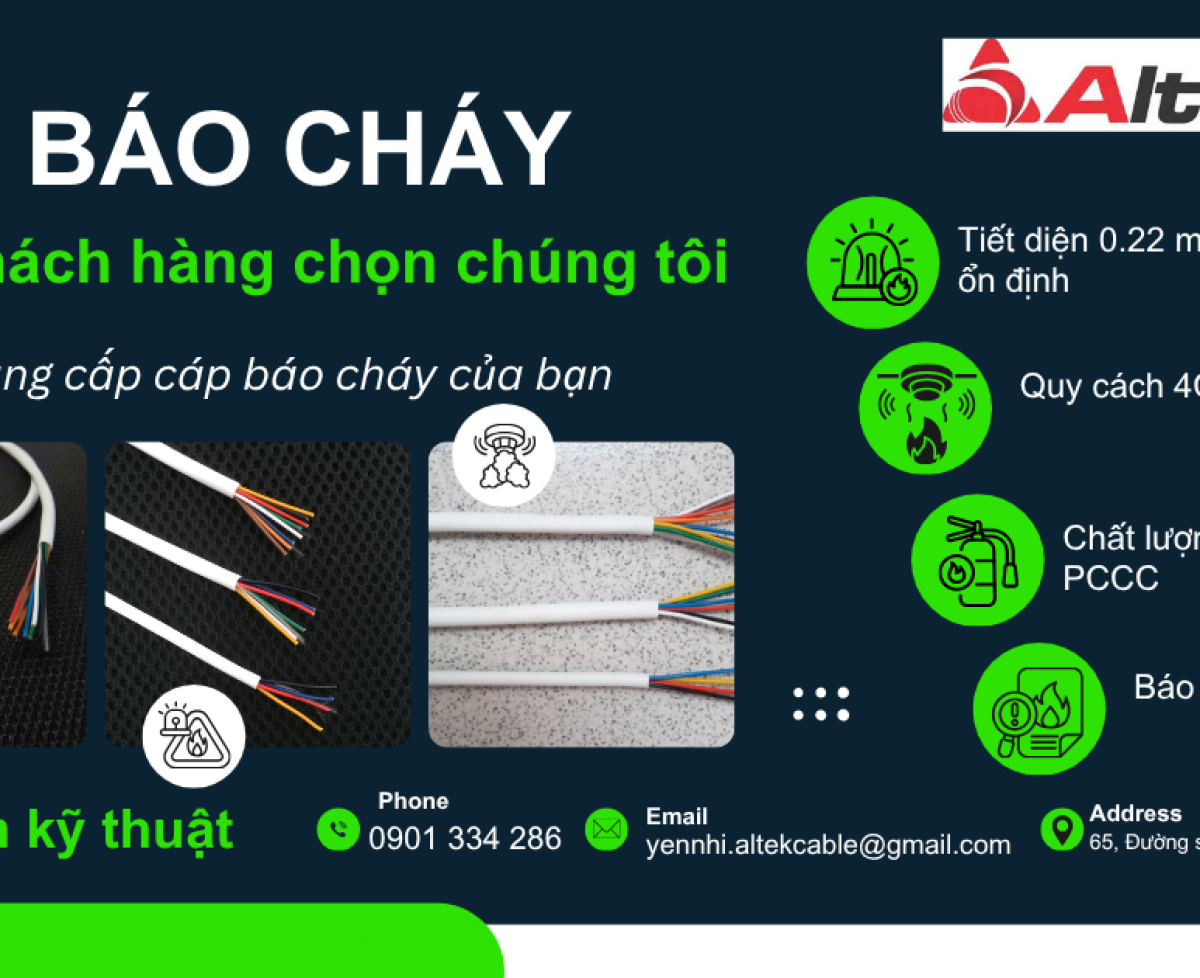 Cáp Báo Cháy ALTEK KABEL 0.22 mm² 4–8 Lõi Cho Hệ Thống PCCC