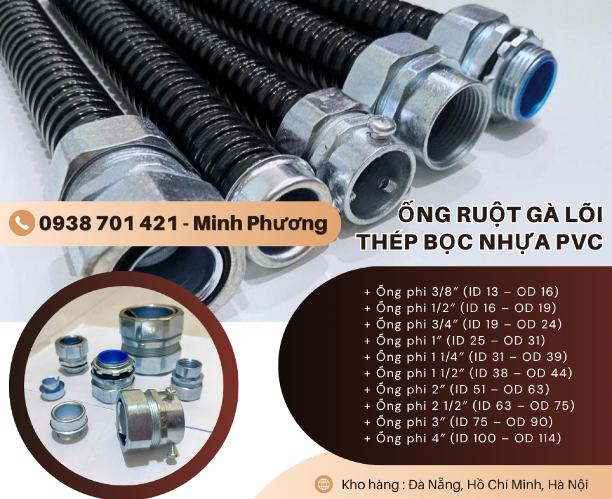 Ống Ruột Gà Lõi Thép Bọc Nhựa PVC – Giải Pháp Bảo Vệ Dây Điện An Toàn Cho Mọi Công Trình