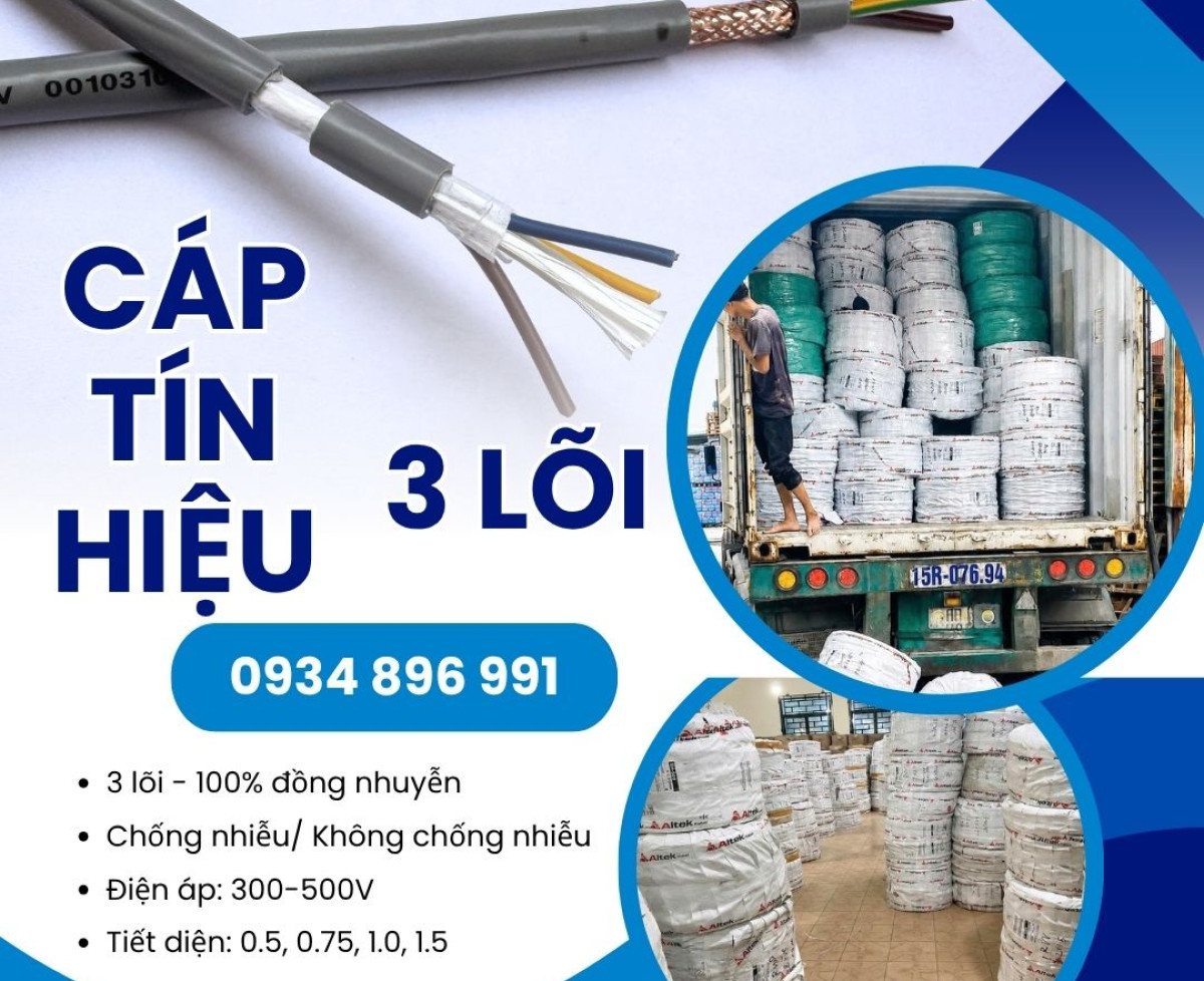 Dây Điều Khiển 3x1.5 Sẵn Kho HCM, Bình Dương Giá Cạnh Tranh
