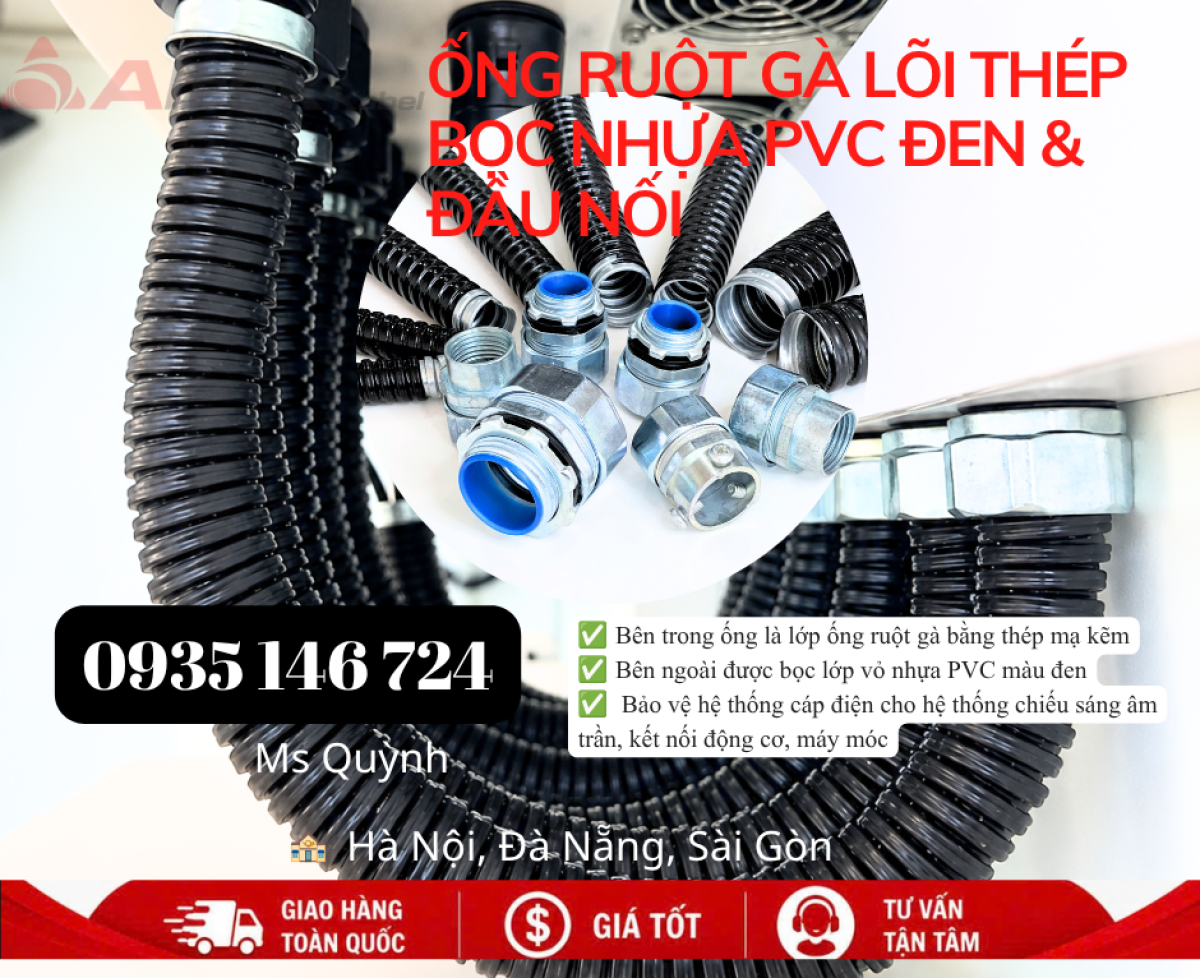 Ống luồn dây điện, ống ruột gà lõi thép phi 20,25,32,40