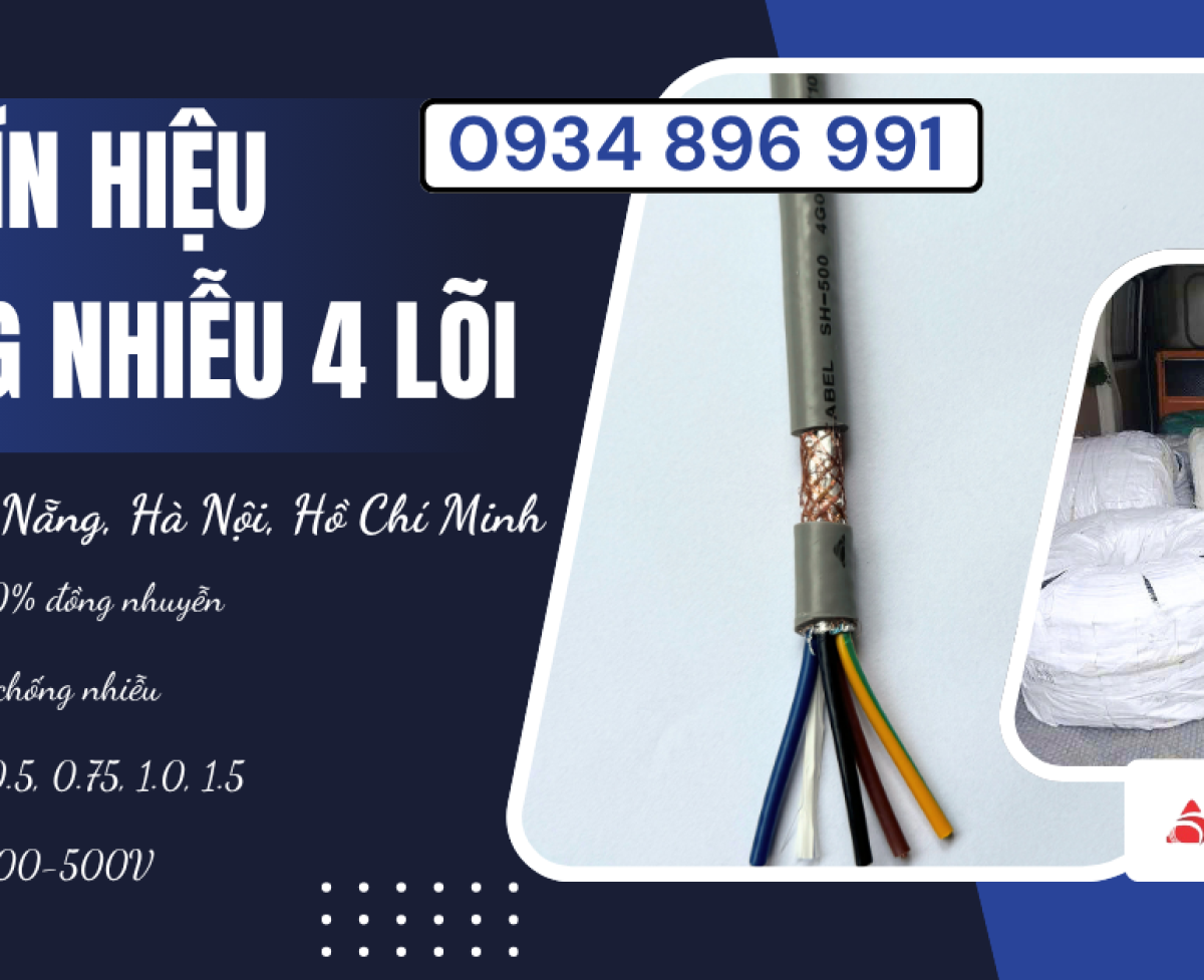 Cáp Điều Khiển 4x1.5 Chất Lượng Cao – Sẵn Hàng Cần Thơ, Long An, Bình Thuận