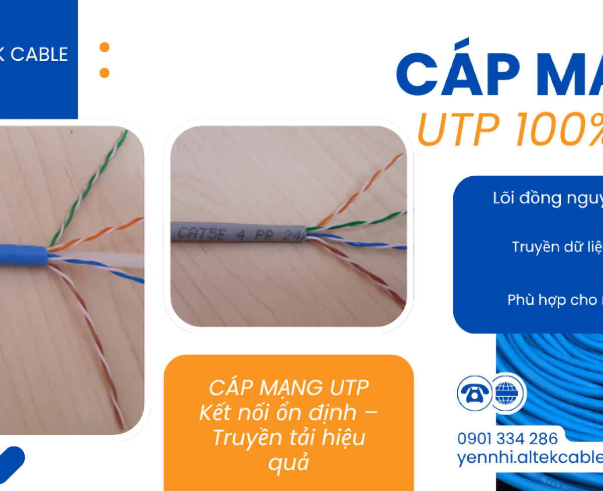 Cáp Mạng UTP 100% Đồng ALTEK KABEL CAT5E & CAT6 | Cáp LAN Chính Hãng, CO/CQ Đầy Đủ
