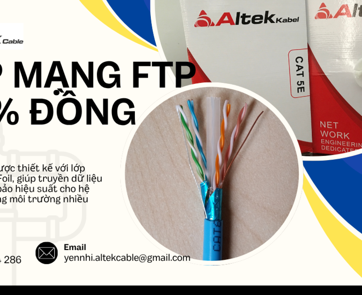 Cáp Mạng CAT5E/CAT6 Chống Nhiễu ALTEK KABEL | Truyền Dữ Liệu Ổn Định, Chống Nhiễu Hiệu Quả