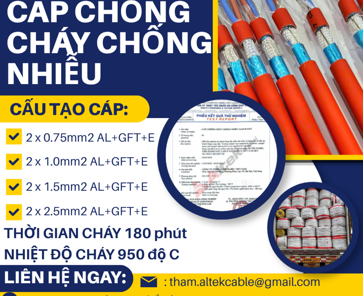 Cáp Chống Cháy Chống Nhiễu ALTEK KABEL Chính Hãng - Gía Tốt, Chất Lượng Cao