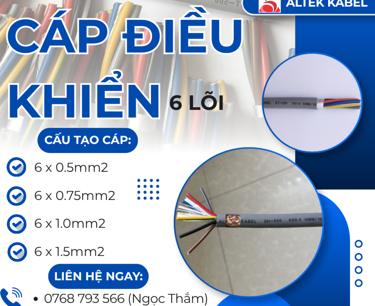 Cáp Điều Khiển 6 Lõi ALTEK KABEL