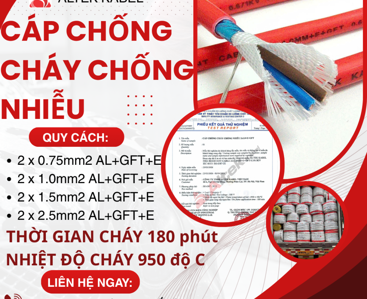 Cáp Chống Cháy Chống Nhiễu ALTEK KABEL - Giải Pháp Truyền Tín Hiệu An Toàn
