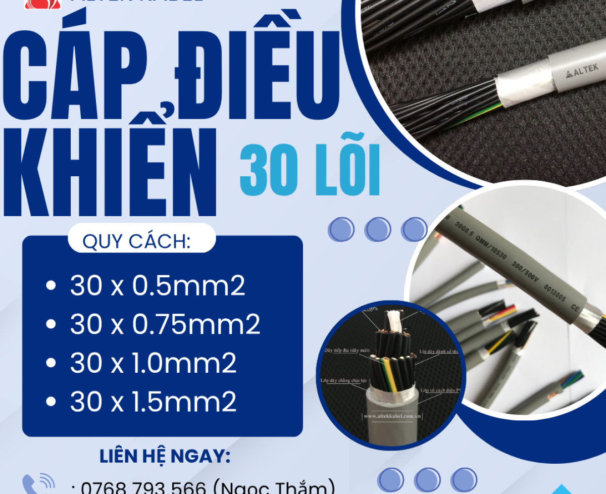 Cáp Điều Khiển 30 Lõi ALTEK KABEL