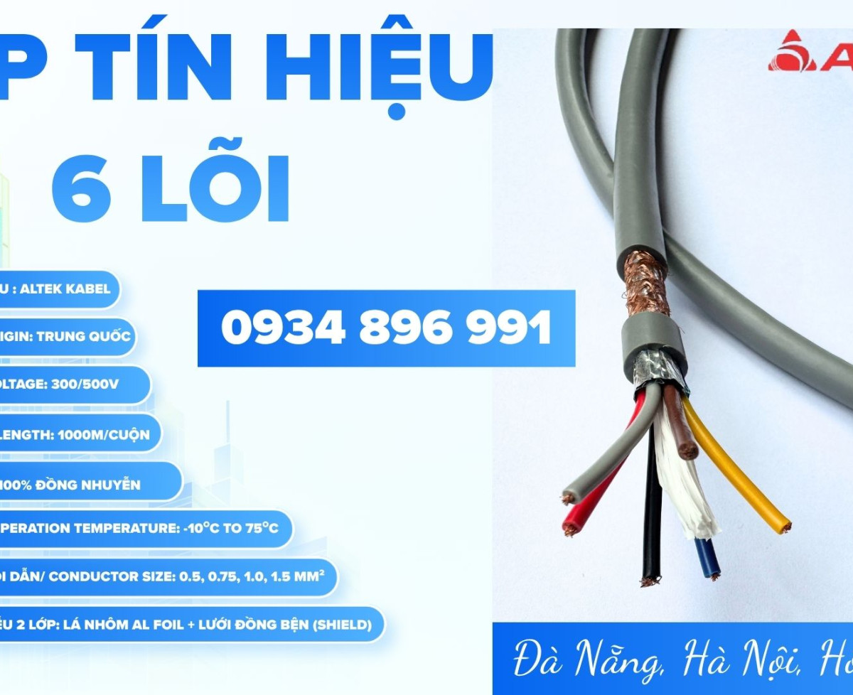 Cáp Điều Khiển 6 Lõi Shielded Giá Tốt Thanh Hóa, Nghệ An, Hà Tĩnh