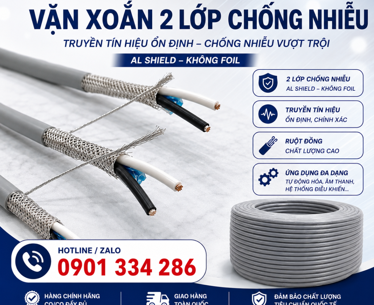 Cáp Tín Hiệu RS485 2 Lớp Chống Nhiễu ALTEK KABEL