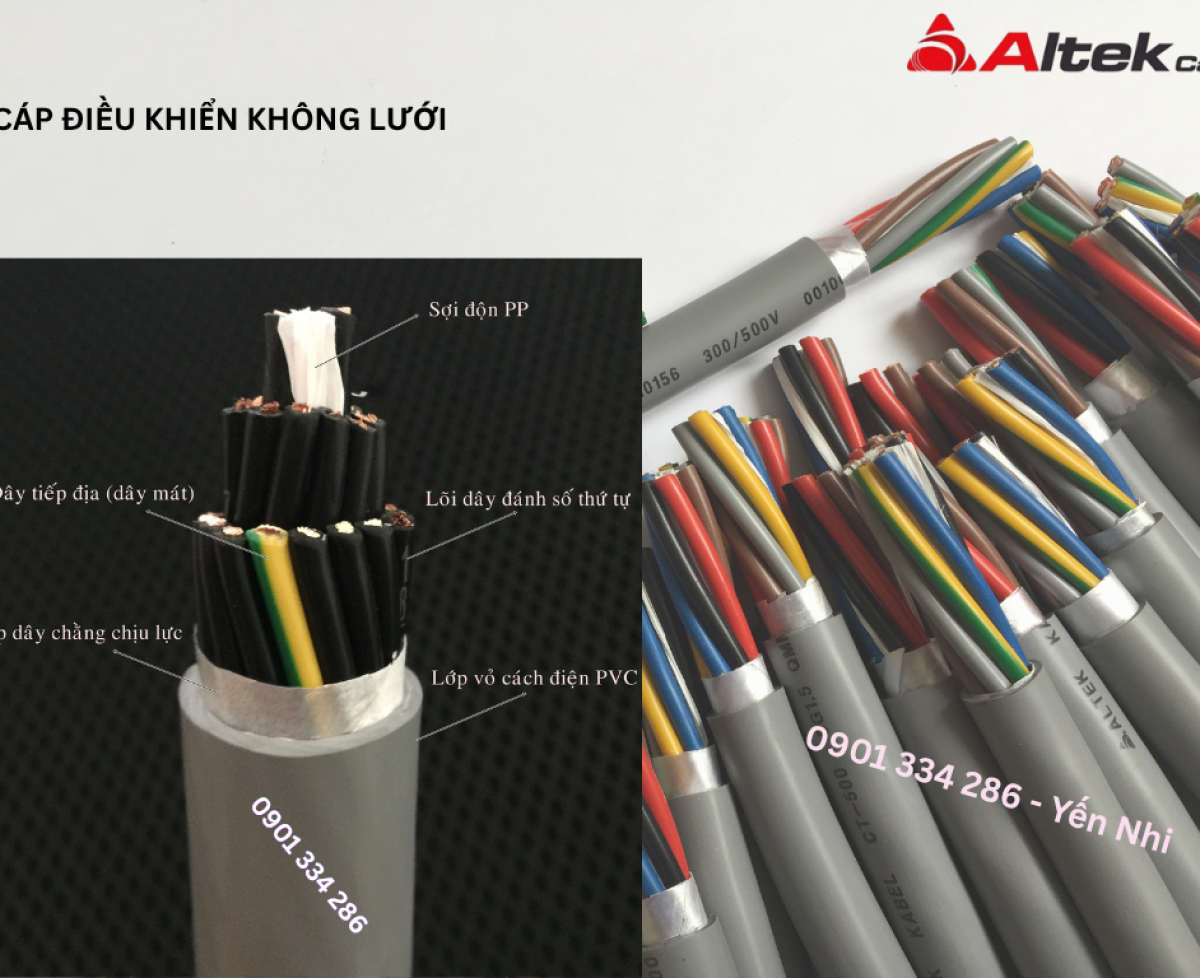 Cáp Điều Khiển Không Lưới Chống Nhiễu ALTEK KABEL | Đồng Nguyên Chất 100% Cho Hệ Thống Tự Động Hóa