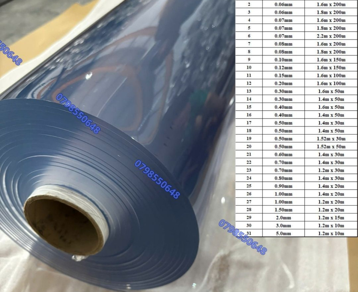 Màng pvc dẻo trong suốt- hàng sẵn kho số lượng lớn