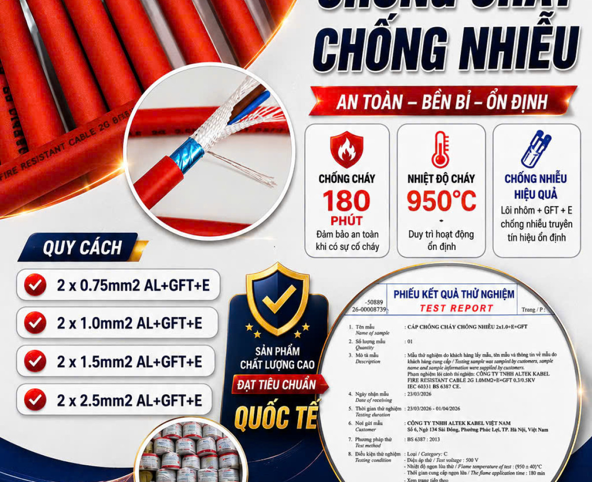 Cáp Chống Cháy Chống Nhiễu ALTEK KABEL - Uy Tín, Chất Lượng Cao