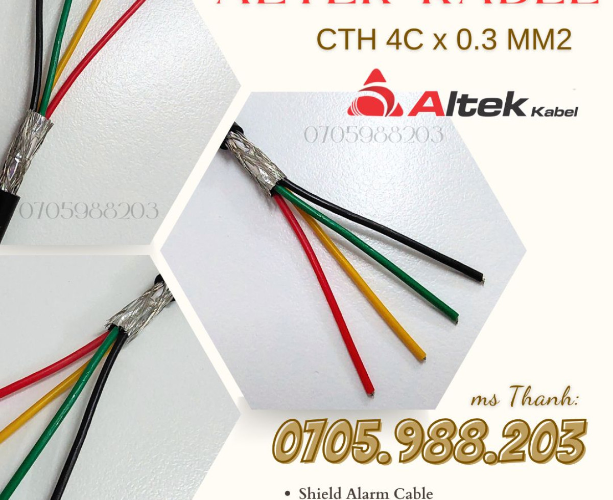 CÁP TÍN HIỆU CHỐNG NHIỄU ALTEK KABEL - 0.3MM2 - 2C, 4C, 6C, 8C