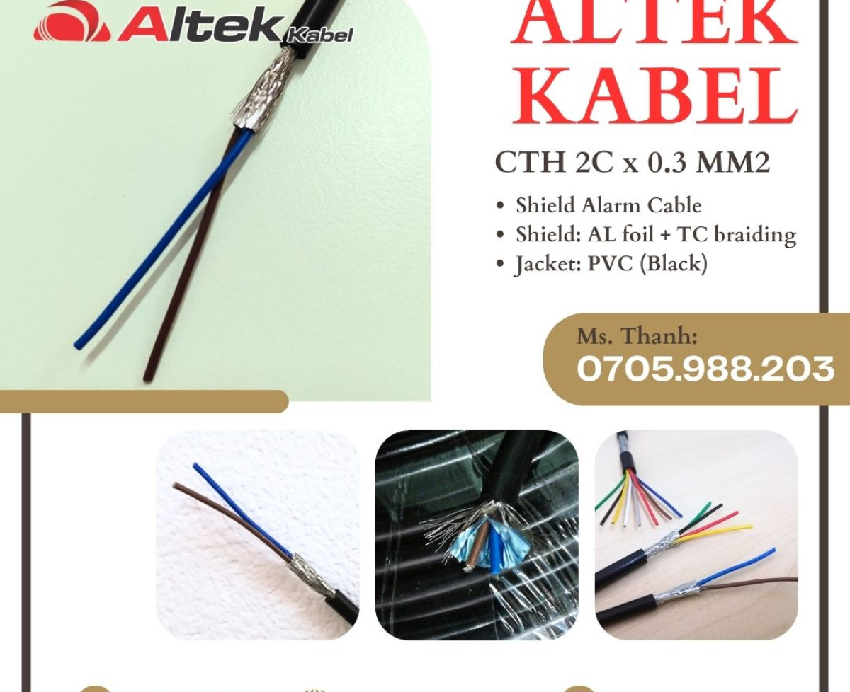 CÁP TÍN HIỆU CHỐNG NHIỄU ALTEK KABEL - 0.3MM2 - 2C, 4C, 6C, 8C