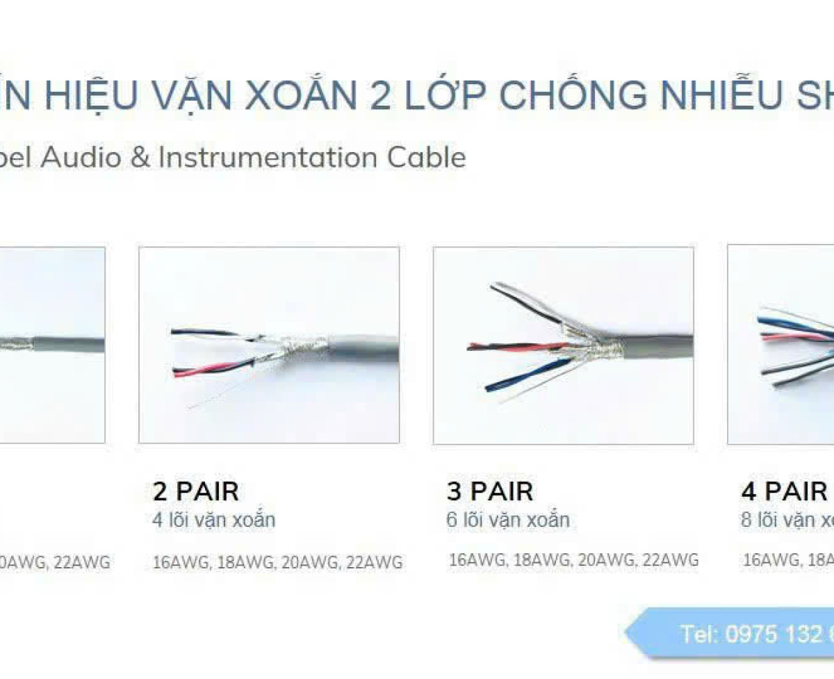 Cáp tín hiệu vặn xoắn – Giảm nhiễu, truyền tín hiệu ổn định