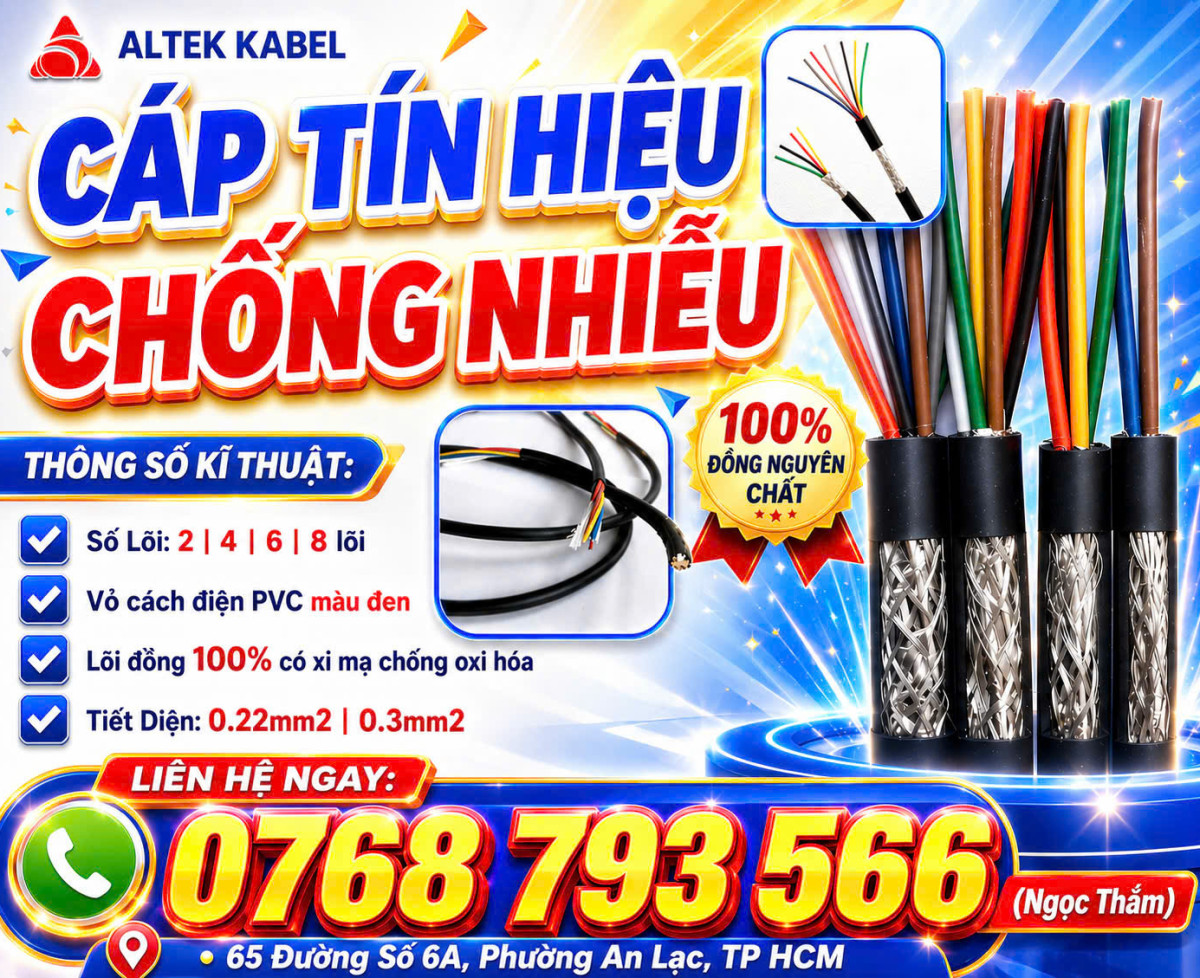 Cáp Tín Hiệu Chống Nhiễu ALTEK KABEL - Giải Pháp Cho Hệ Thống Điều Khiển Và Tự Động Hóa