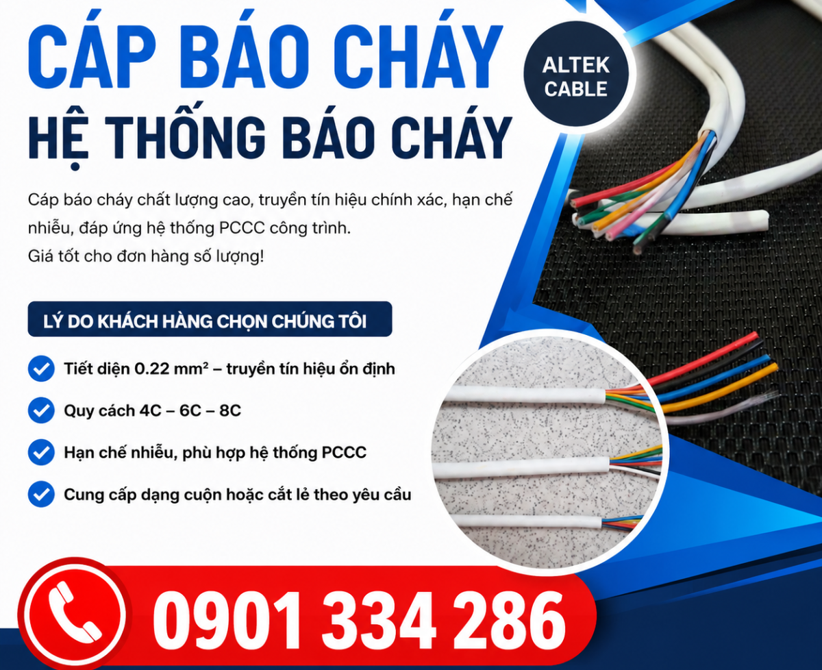 Cáp Báo Cháy ALTEK KABEL | Cáp Tín Hiệu PCCC Đồng Nguyên Chất
