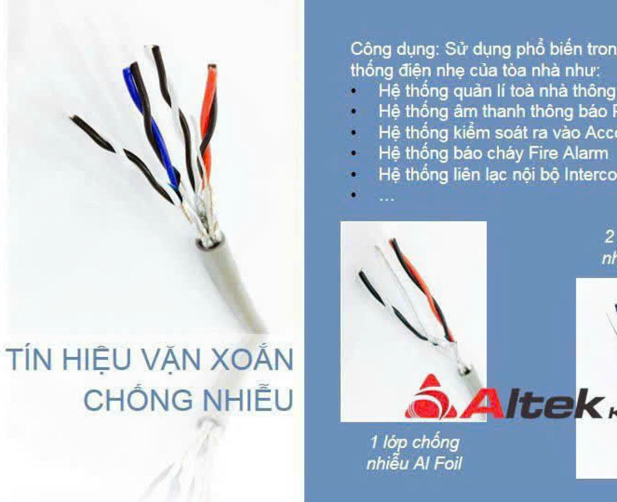 Cáp tín hiệu vặn xoắn Altek Kabel – Truyền tín hiệu ổn định, chống nhiễu tốt