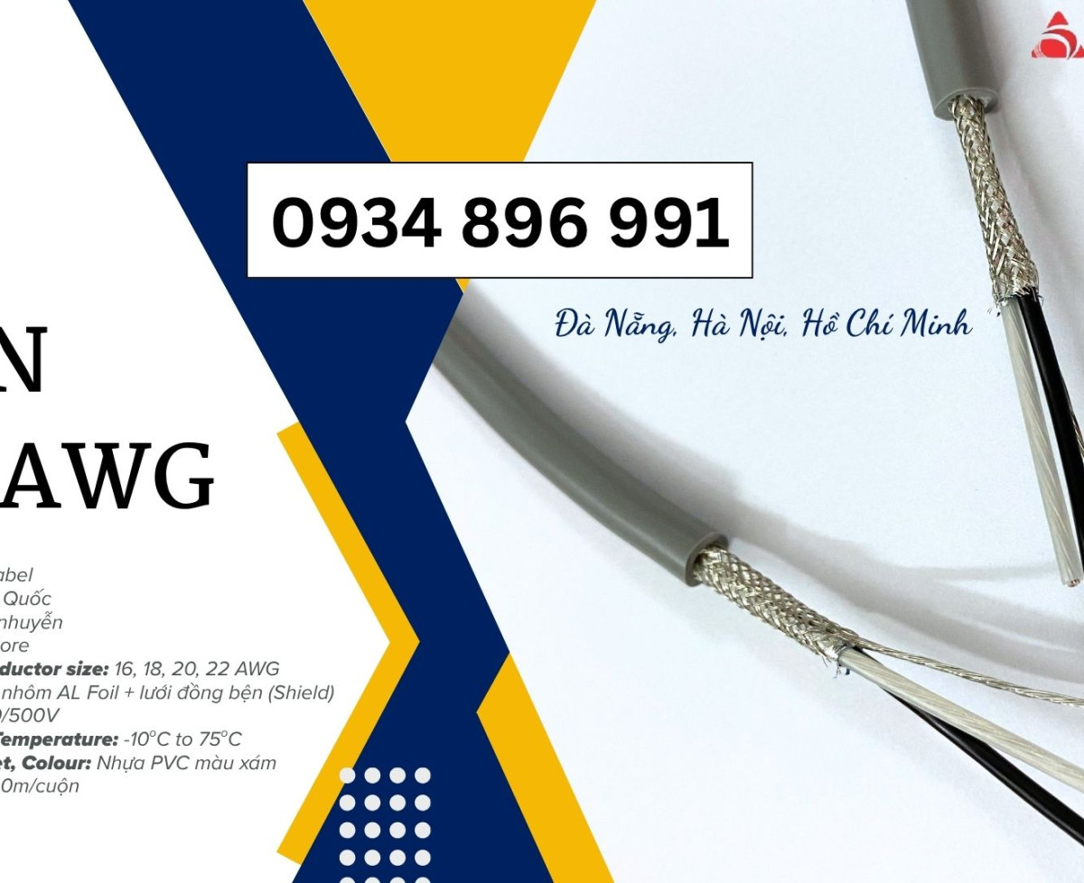 Cáp Chống Nhiễu 1 Pair 20 AWG – Giao Nhanh Hà Nội, Bắc Ninh, Hải Phòng
