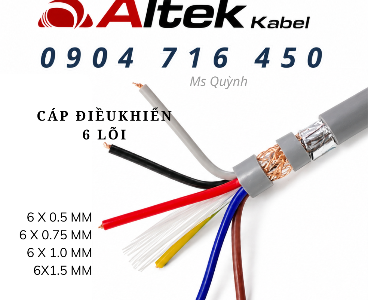 Cáp điều khiển 6 lõi Altek Kabel