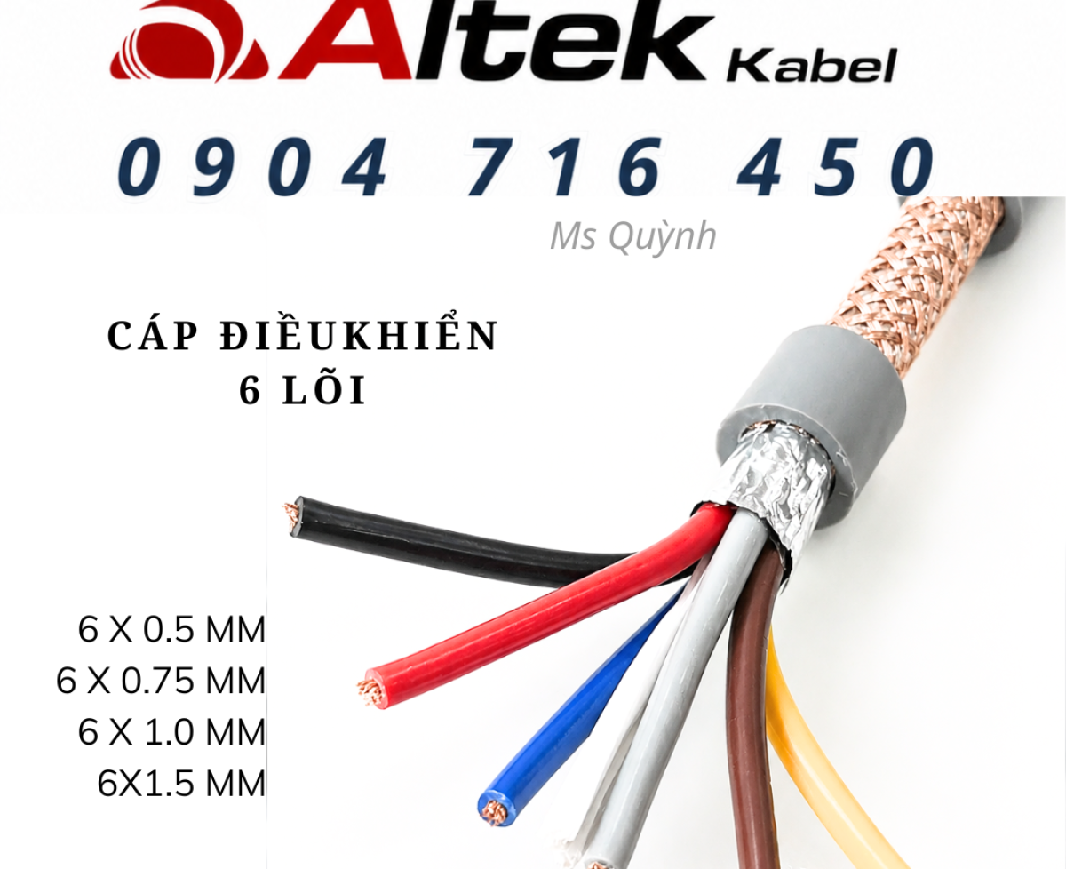 Cáp điều khiển 6 lõi Altek Kabel