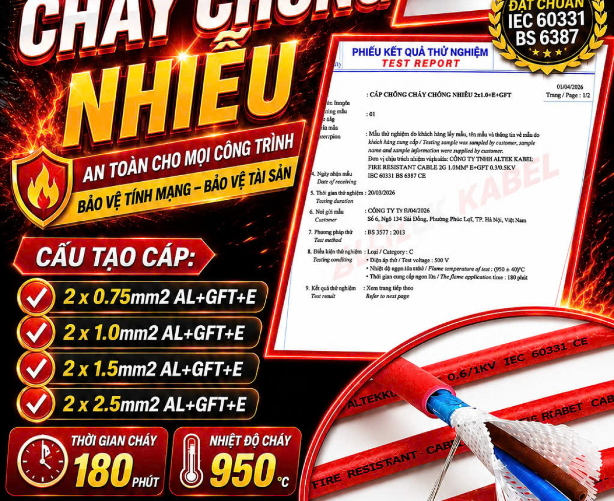 Cáp Chống Cháy Chống Nhiễu ALTEK KABEL - Sản Phẩm Chính Hãng