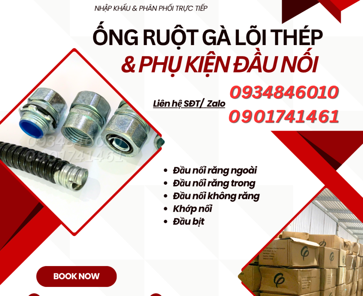 Ống ruột gà lõi thép D16, D20, D25, D32 sẵn Đà Nẵng, HCM, Hà Nội