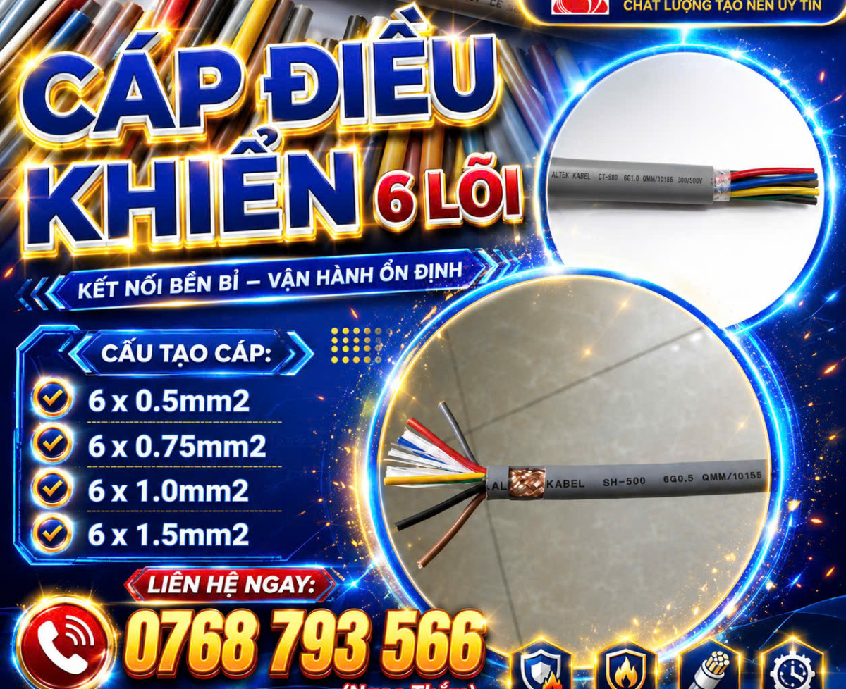 Cáp Điều Khiển 6 Lõi ALTEK KABEL - Kết Nối Bền Bỉ