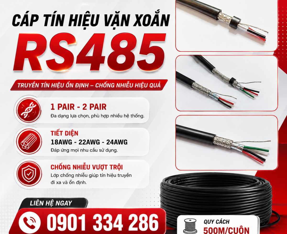 Cáp Tín Hiệu RS485 Chống Nhiễu Đồng 100% ALTEK KABEL