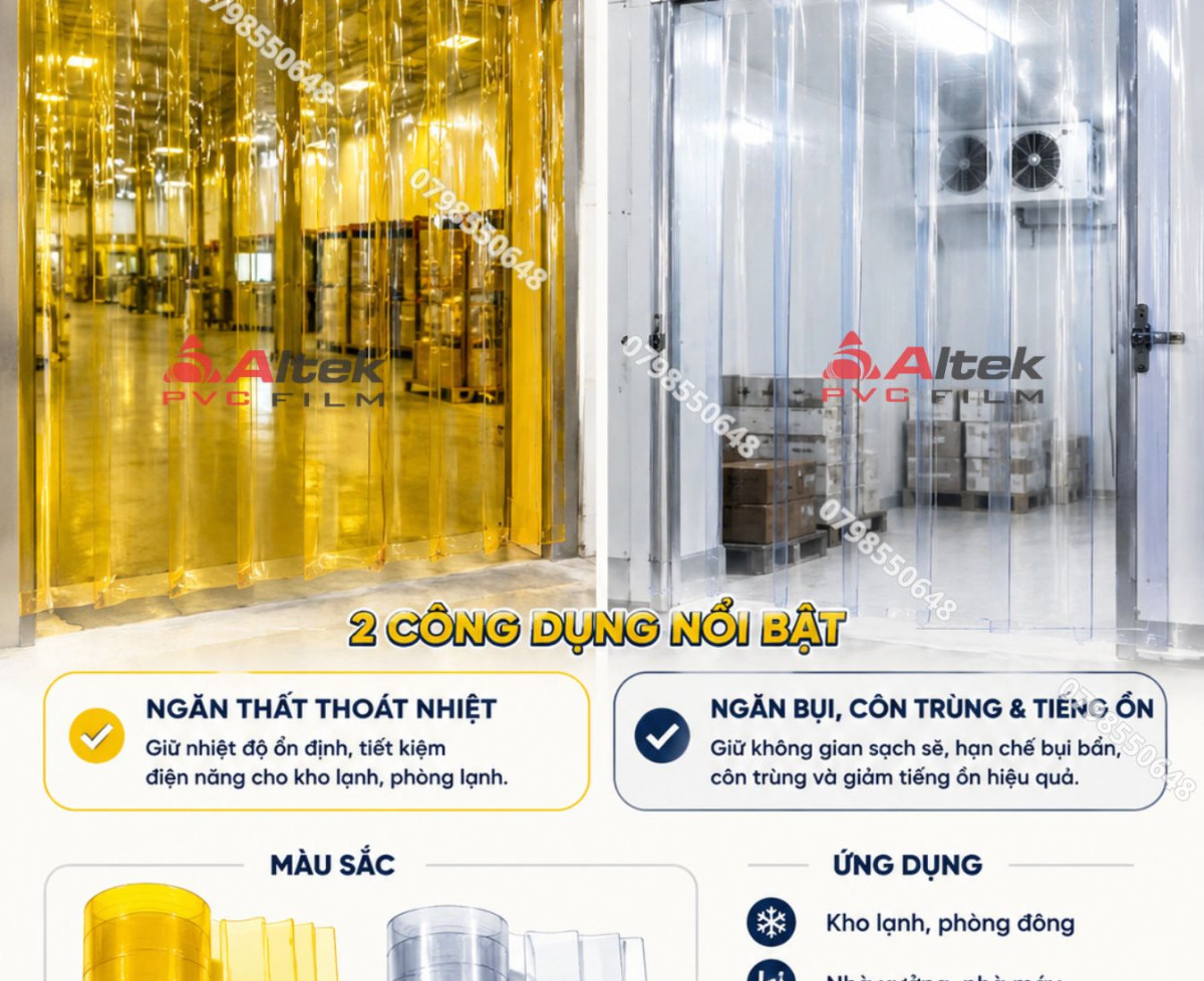 Rèm nhựa PVC ngăn lạnh- hàng sẵn kho, giao nhanh toàn quốc
