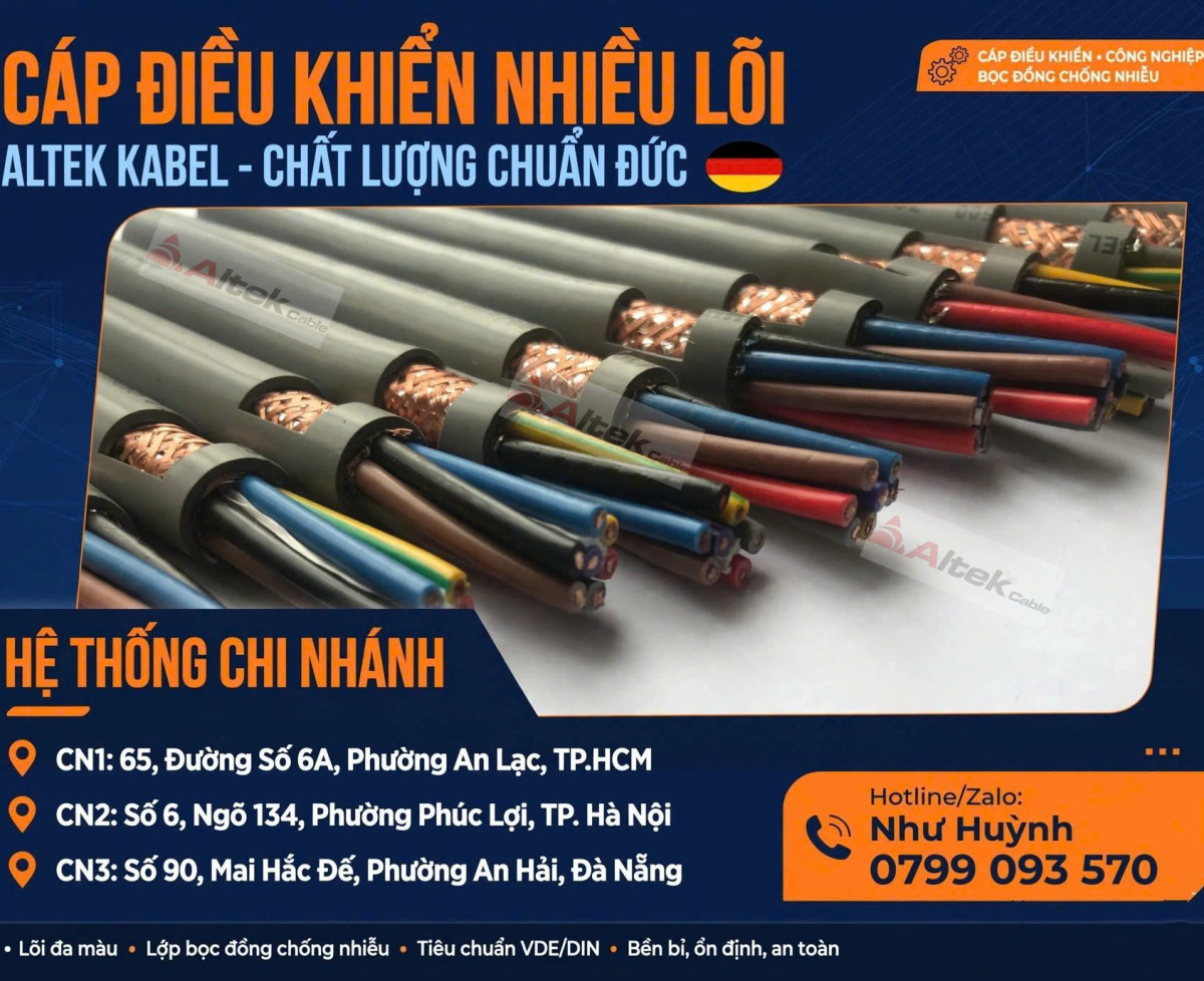 Cáp điều khiển nhiều lõi - cáp chống nhiễu Altek kabel