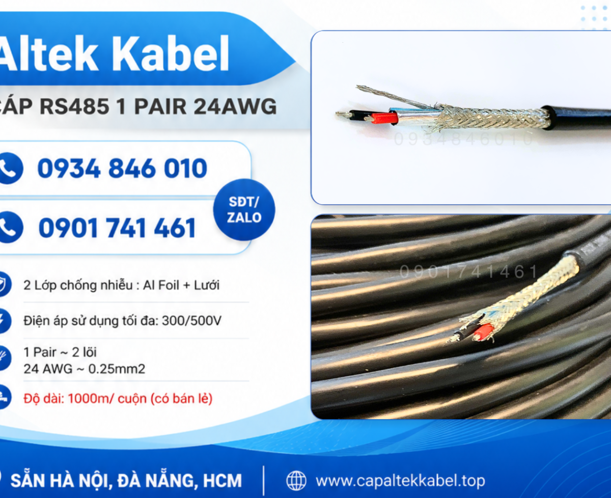 Giá cáp RS485 1 Pair 24AWG Altek Kabel chính hãng