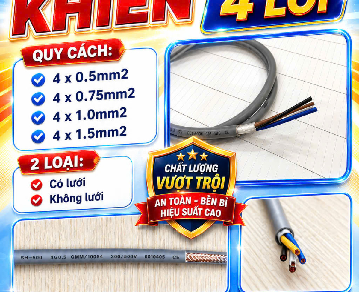 Cáp Điều Khiển 4 Lõi ALTEK KABEL - Vận Hành Ổn Định