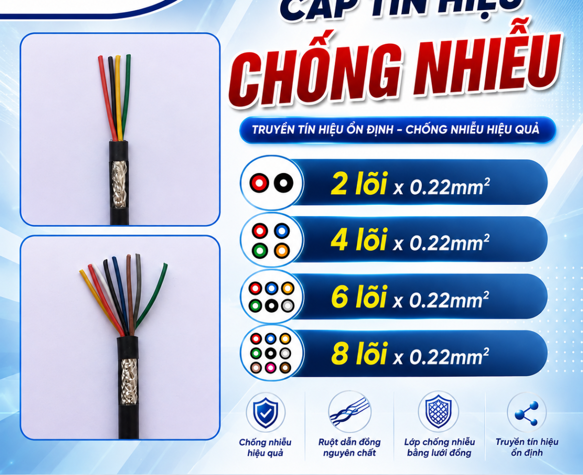 Cáp Tín Hiệu Chống Nhiễu 0.22mm² ALTEK KABEL - 2,4,6,8 Lõi