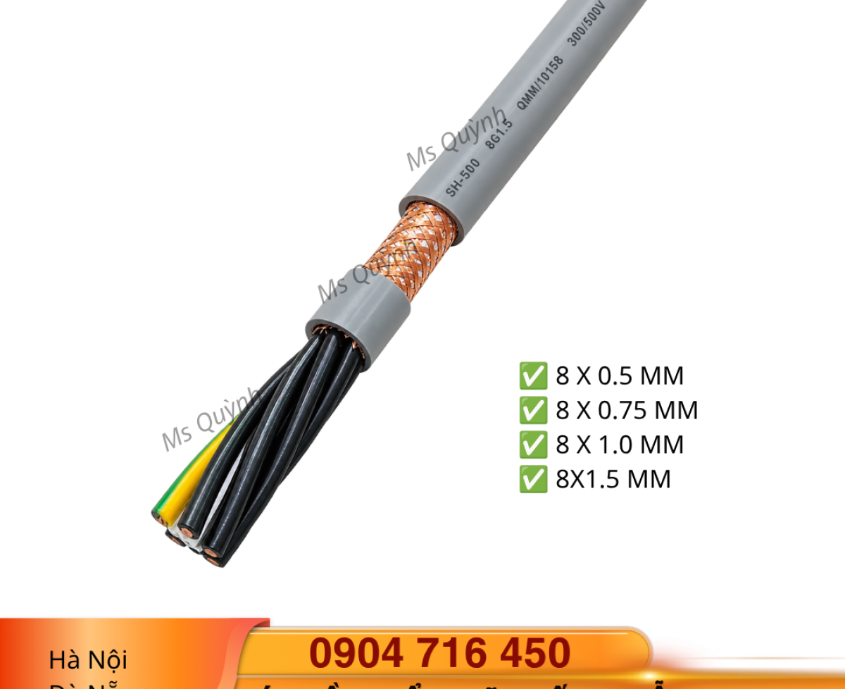 Cáp điều khiển 0.5, 0.75, 1.0, 1.5, 8 lõi chống nhiễu Altek Kabel