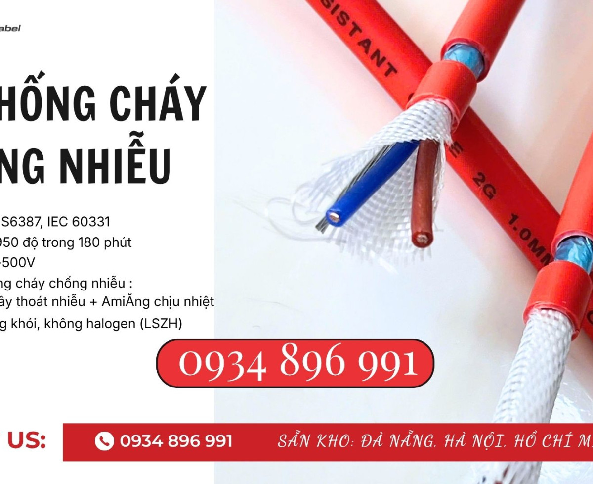 Dây Điện Chống Cháy Chống Nhiễu 2x1.5 Mm2 Sẵn Đà Nẵng, Hồ Chí Minh, Hà Nội