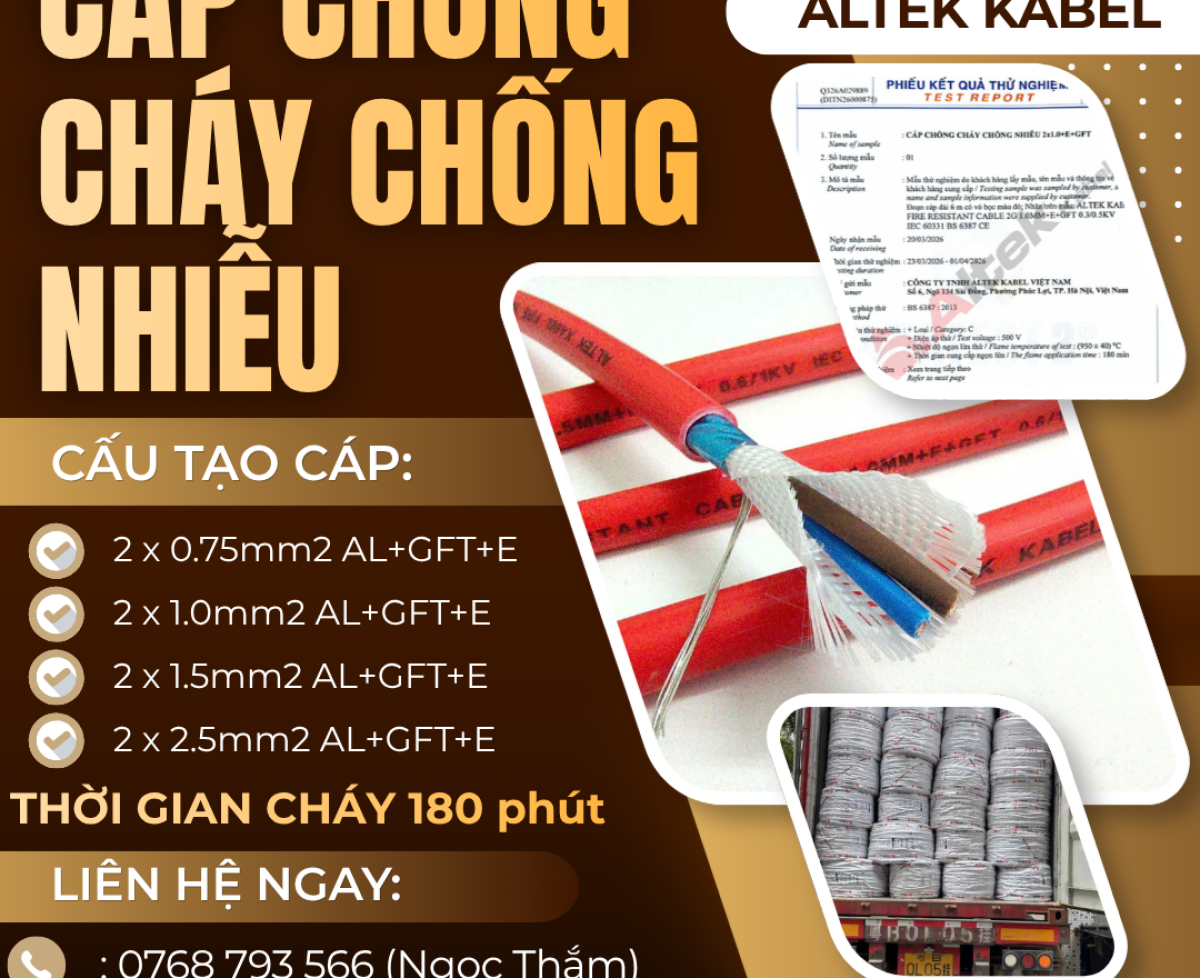 Cáp Chống Cháy Chống Nhiễu ALTEK KABEL Chính Xác - Chất Lượng Cao, Gía Tốt