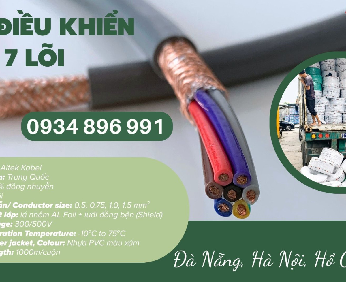Cáp Điều Khiển 7 Lõi Chống Nhiễu Altek Kabel Giá Tốt – Sẵn Kho Đà Nẵng, Huế, TP.HCM, Hà Nội