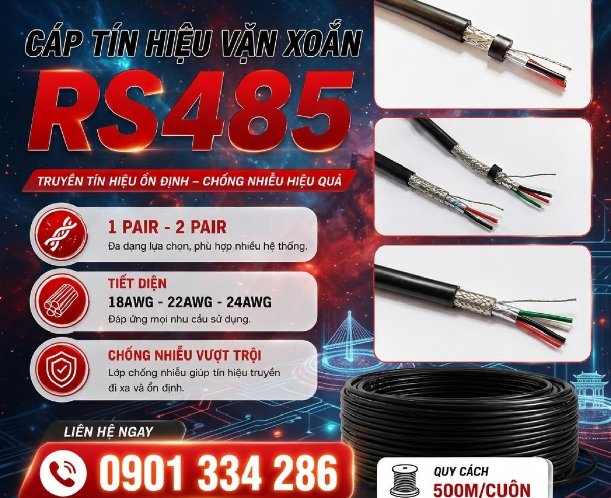 Cáp Tín Hiệu Vặn Xoắn RS485 Chống Nhiễu Ruột Đồng ALTEK KABEL