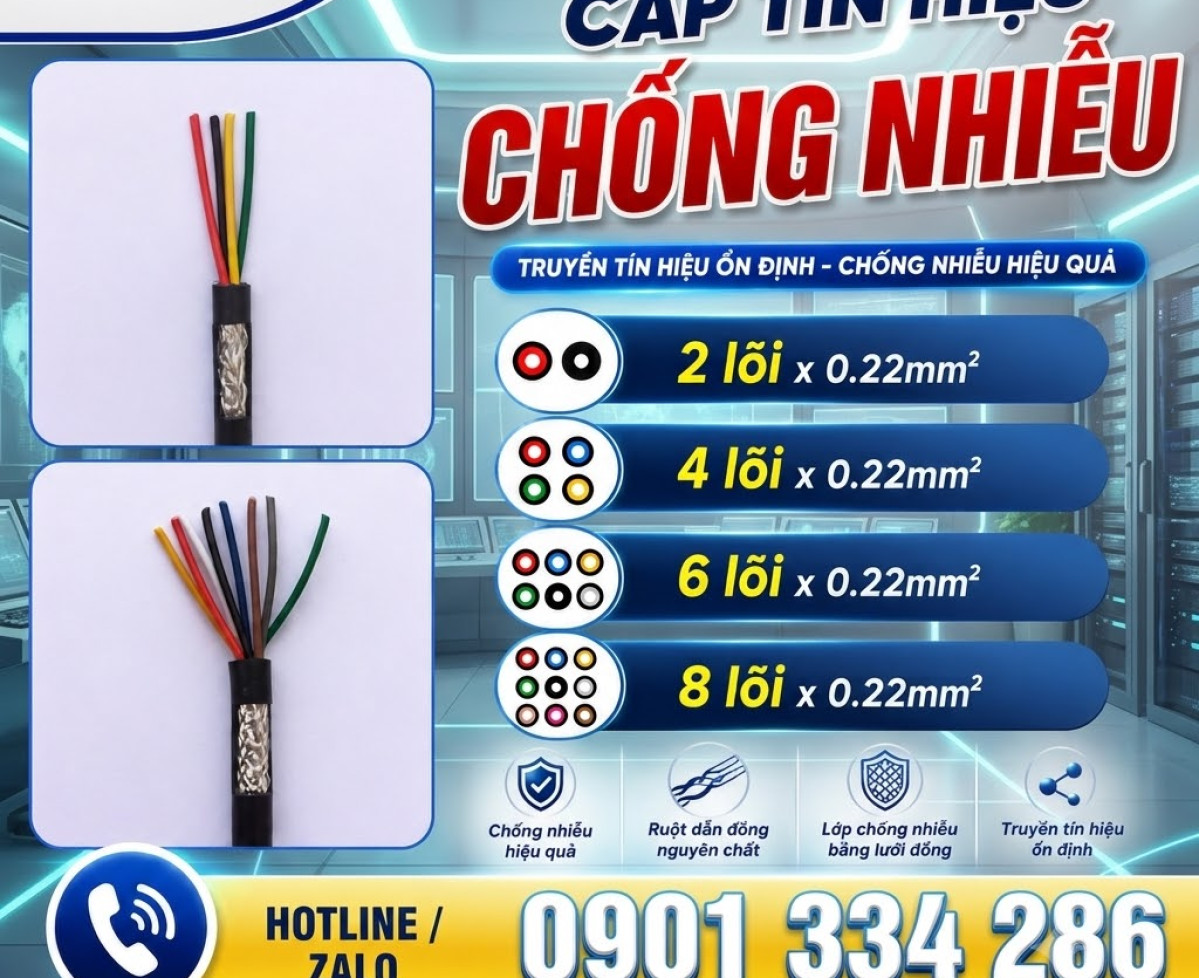 Cáp Tín Hiệu Chống Nhiễu 0.22mm² – 2, 4, 6, 8 Lõi ALTEK KABEL