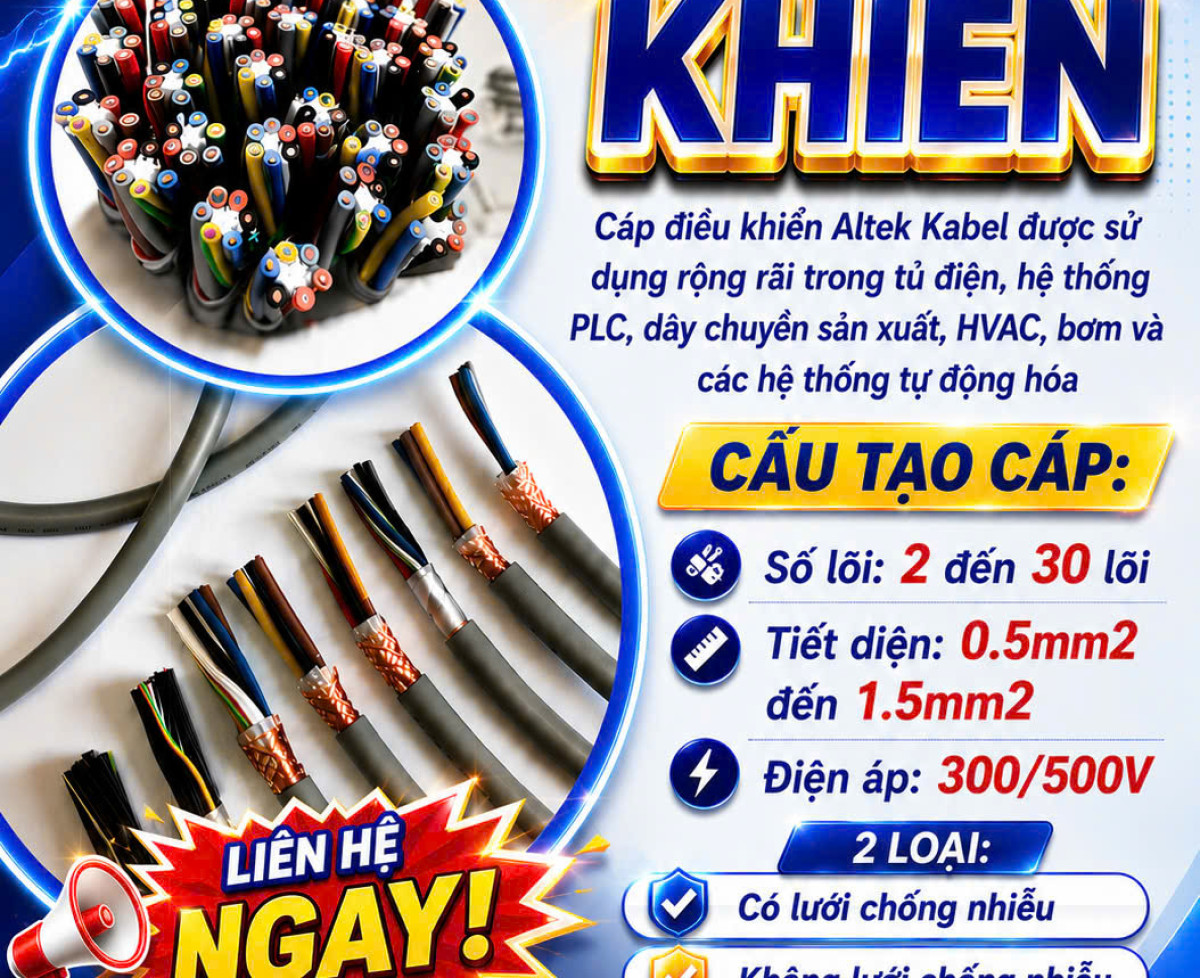 Cáp Điều Khiển ALTEK KABEL - Vật Liệu Cao Cấp Bền Bỉ