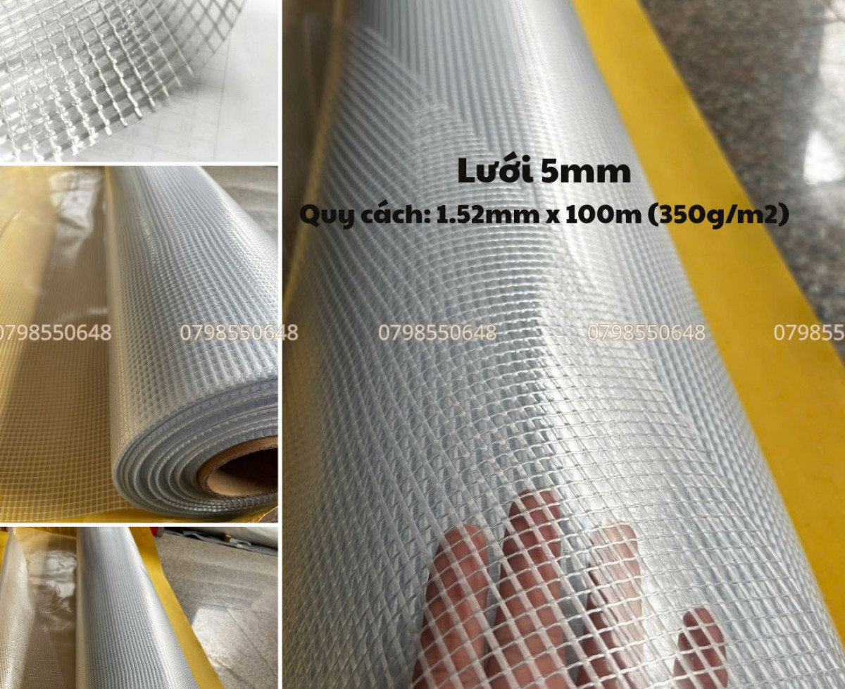 Màng pvc lưới 5mm - bền chắc, ứng dụng đa năng
