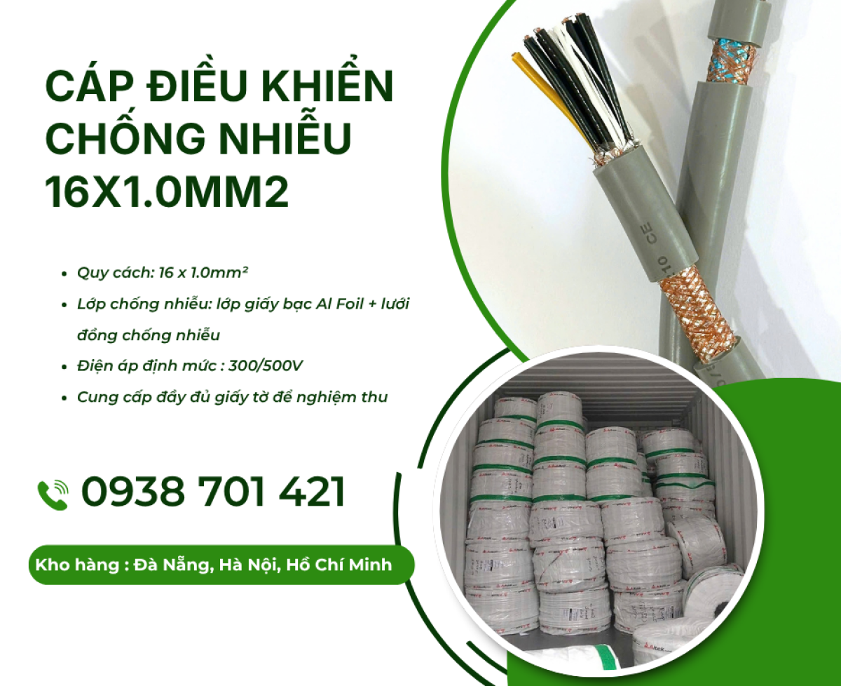 Cáp điều khiển chống nhiễu 16x1.0mm² Altek Kabel – SH-11016 phân phối toàn quốc