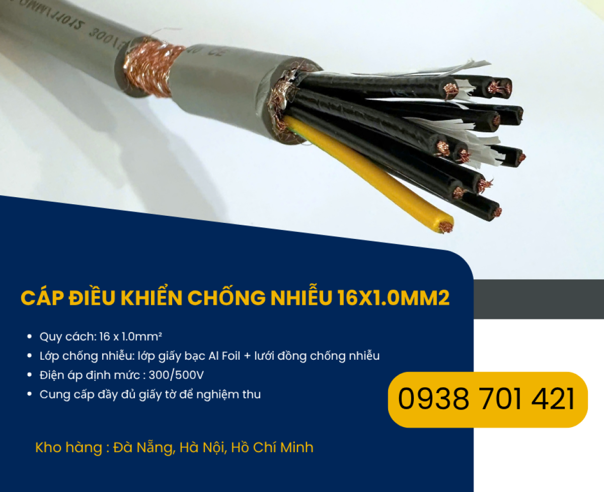 Cáp điều khiển chống nhiễu 16x1.0mm² Altek Kabel – SH-11016 phân phối toàn quốc