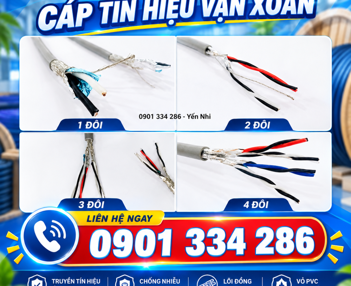 Cáp Tín Hiệu Vặn Xoắn 1 Lớp Chống Nhiễu 16–22 AWG ALTEK KABEL