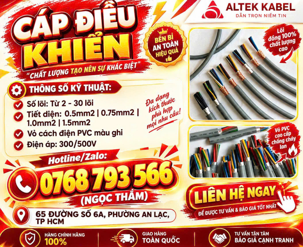 Cáp Điều Khiển ALTEK KABEL Chất Lượng Tạo Nên Sự Khác Biệt