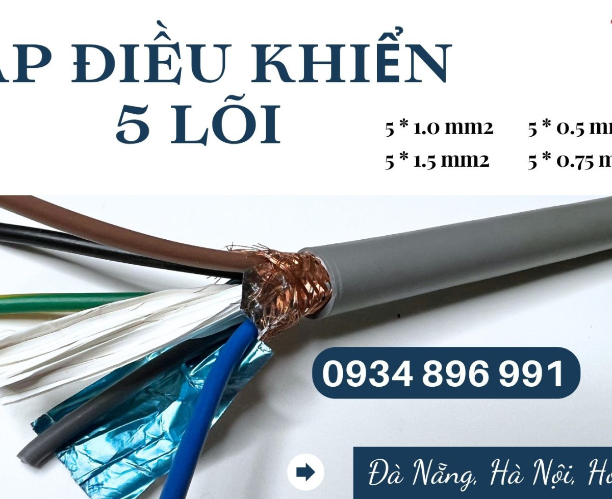 Cáp Tín Hiệu Không Chống Nhiễu 5×1.5mm² Khánh Hòa – Bình Định – Gia Lai